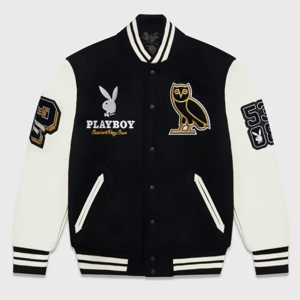 OVO Playboy Black Varsity Wool Jacket