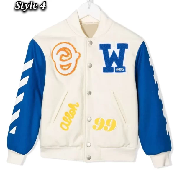 Off-White Patch-Detail Abloh Varsity Jacket