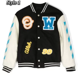 Off-White Patch-Detail Abloh Varsity Jacket