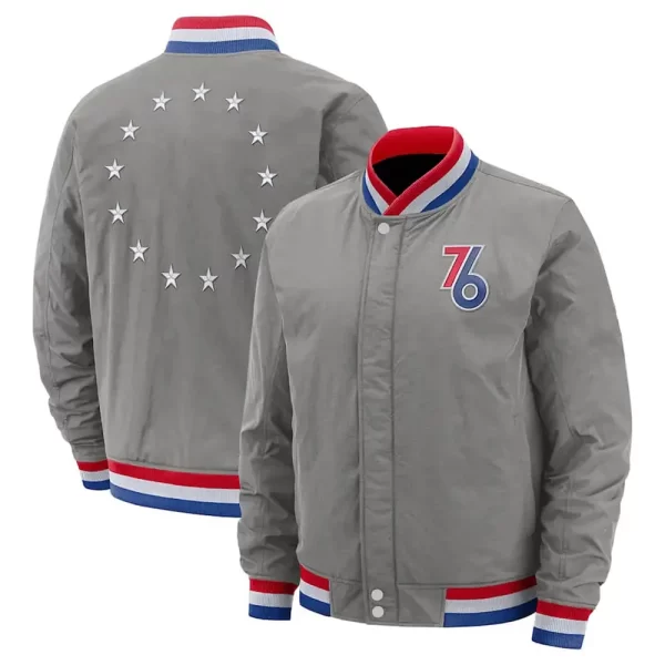 Philadelphia 76ers City Edition Courtside Bomber Jacket