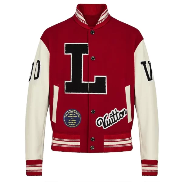 Pop Smoke Louis Vuitton Dreaming Red Varsity Jacket