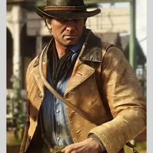 Red Dead Arthur Morgan Suede Leather Jacket