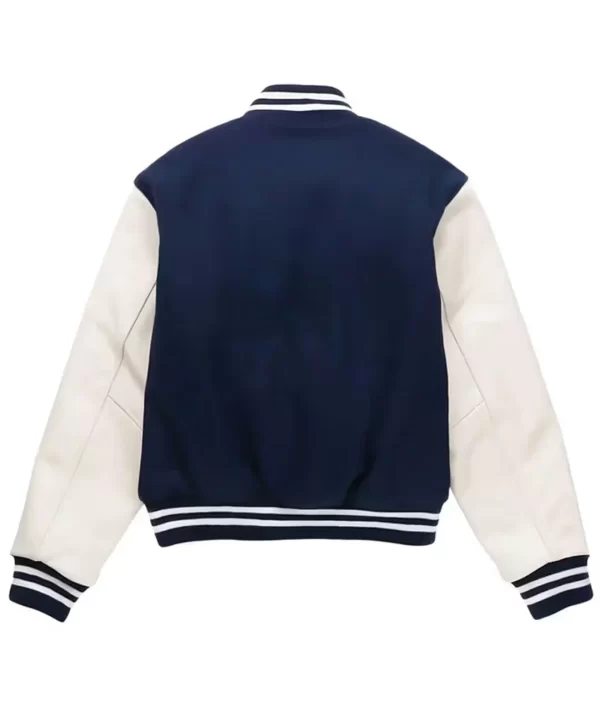 SZA Blue and White Letterman Varsity Windbreaker Jacket