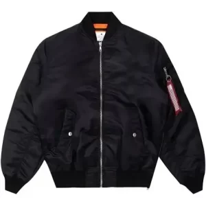 Smoke Rise Bomber Black Jacket