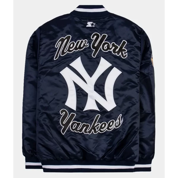 Starter Navy World Series 2023 New York Yankees Satin Jacket