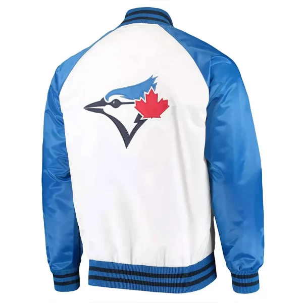 Starter White & Royal Toronto Blue Jays Clean Up Hitter Satin Jacket