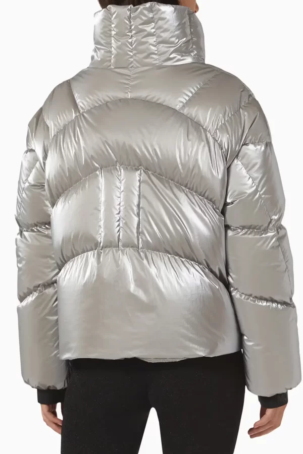 Ted Lasso S03 Juno TempleSilver Puffer Jacket