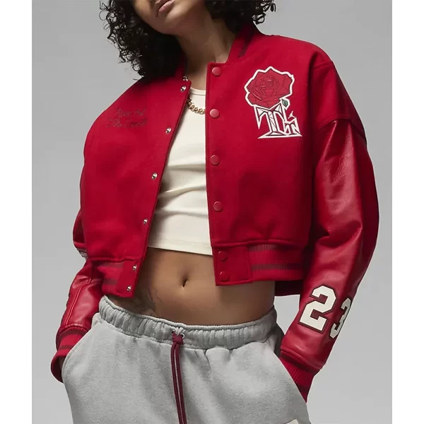 Teyana Taylor Rose Red Varsity Jackets