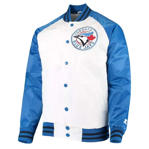 Toronto Blue Jays Clean Up Hitter White and Blue Jacket