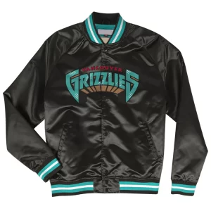 Vancouver Grizzlies Lightweight Black Satin Jacket