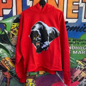 Vlone Black & Red Panther Hoodie