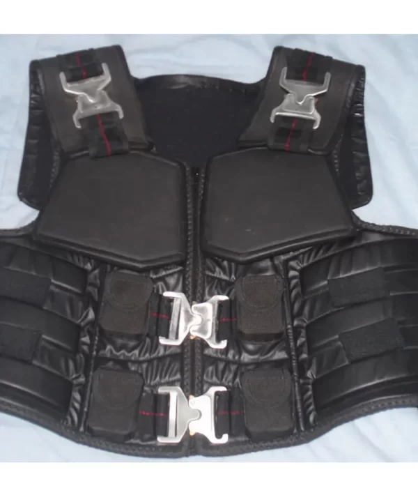 Wesley Snipes Blade Black Leather Buckle Vest