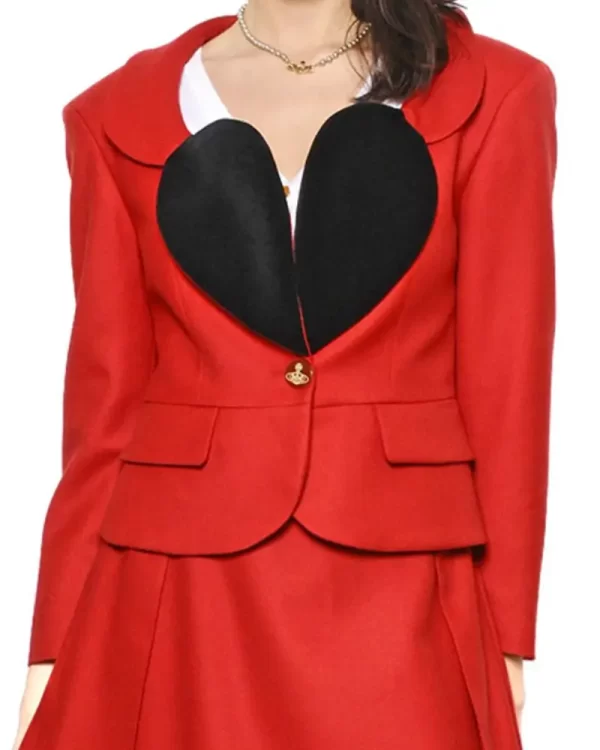 Women’s Vivienne Westwood Heart Lapel Shape Red Blazer