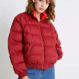 Ackley Bridge S05 Carla Woodcock Red Puffer Jacket