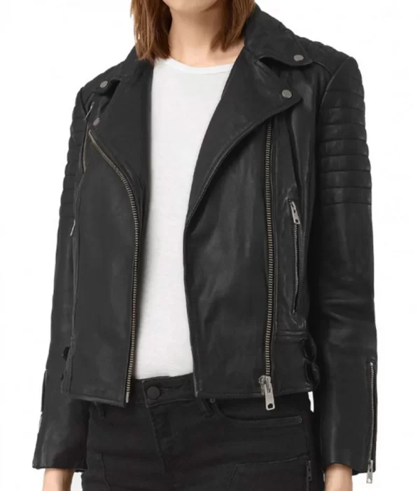 Agents of Shield Chloe Bennet Biker Black Leather Jacket
