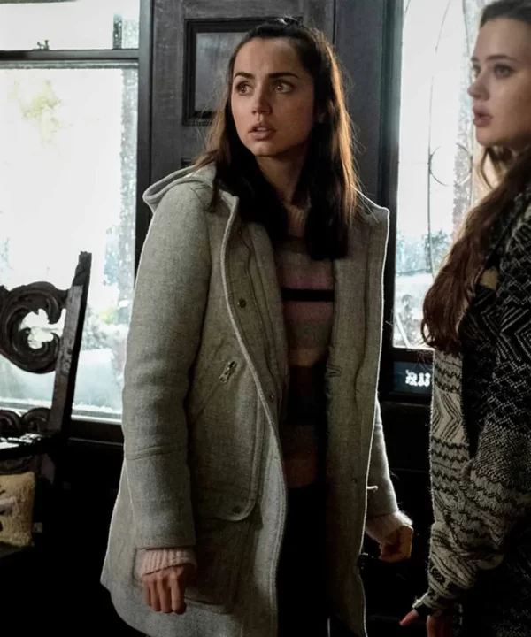 Ana De Armas Knives Out Wool Coat