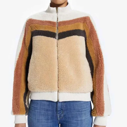 Annaleigh Ashford B Positive Sherpa Brown Bomber Jacket