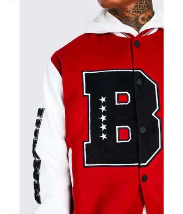 B Patch Letterman Varsity with Leather Jackets