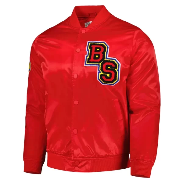 Bart Simpson Bomber Red Satin Jacket