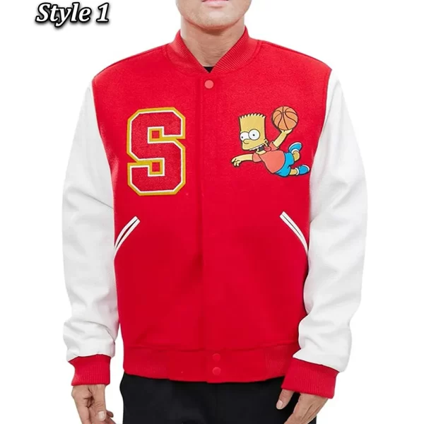 Bart Simpson Wool Varsity Jacket