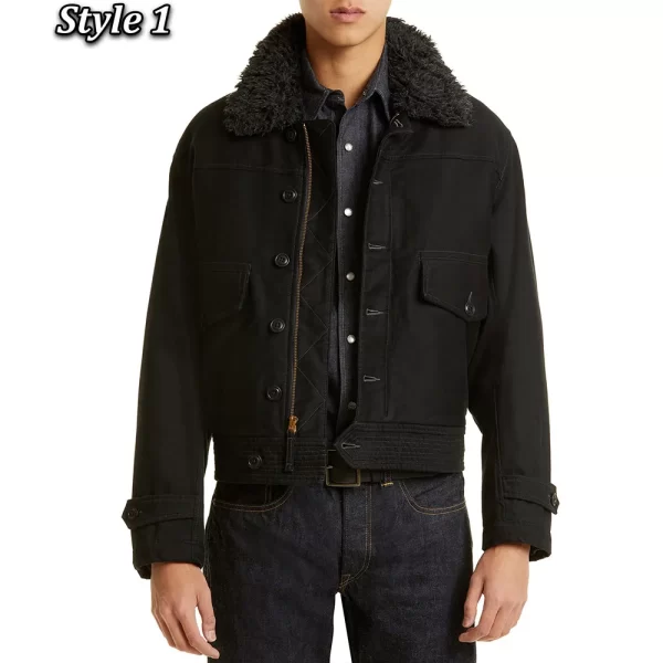 Big Sky S03 Jensen Ackles Corduroy Black Jacket