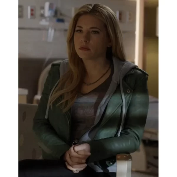 Big Sky S03 Katheryn Winnick Leather Green Jackets