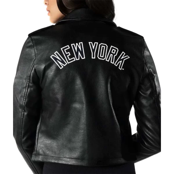 Biker NY Yankees Black Leather Jackets