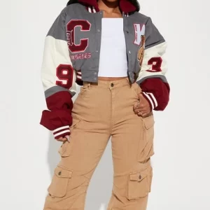 Cali Teddy Bear Cotton Letterman Jacket