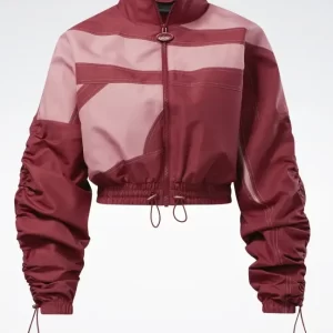 Cardi B Satin Woven Red Jacket