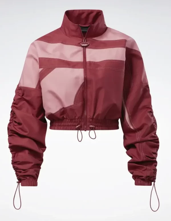 Cardi B Satin Woven Red Jacket