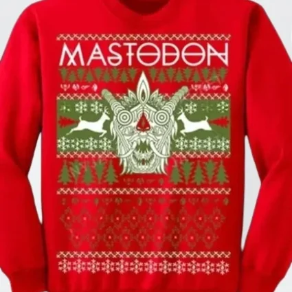 Christmas Mastodon Red Sweater