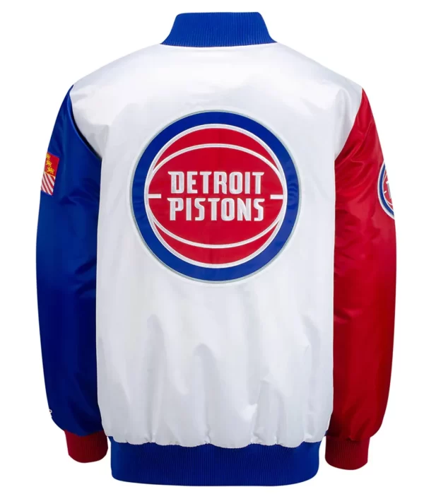 Detroit Pistons Satin logo Patches Jacket