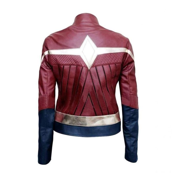 Gal Gadot Wonder Woman Diana Red Leather Jacket