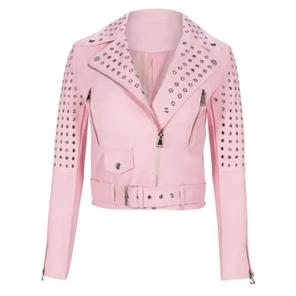 Girls5eva Busy Philipps Pink Leather Jacket