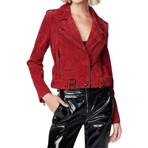 Head of The Class Isabella Gomez Red Suede Jacket