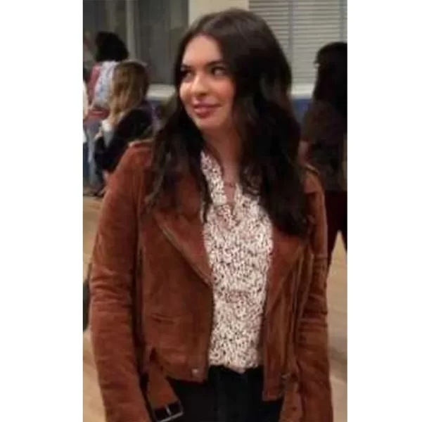 Head of the Class Isabella Gomez Brown Suede Jackets