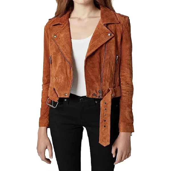 Head of the Class Isabella Gomez Brown Suede Leather Jacket