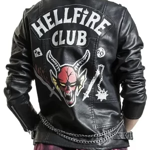 Hellfire Club Stranger Things S04 Leather Jacket