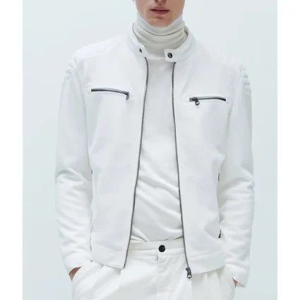 Kevin Kreider Bling Empire White Leather Jacket