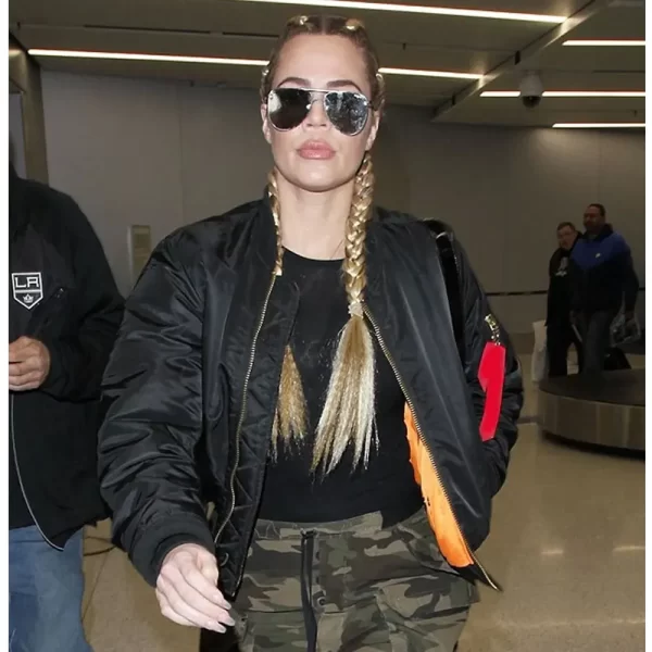 Khloe Kardashian Yeezy Tour Black Jacket