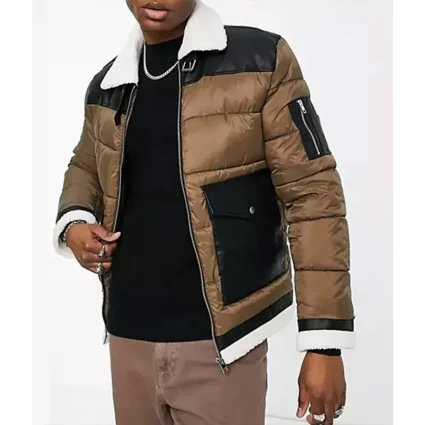 Law & Order Brent Antonello Brown Puffer Jacket