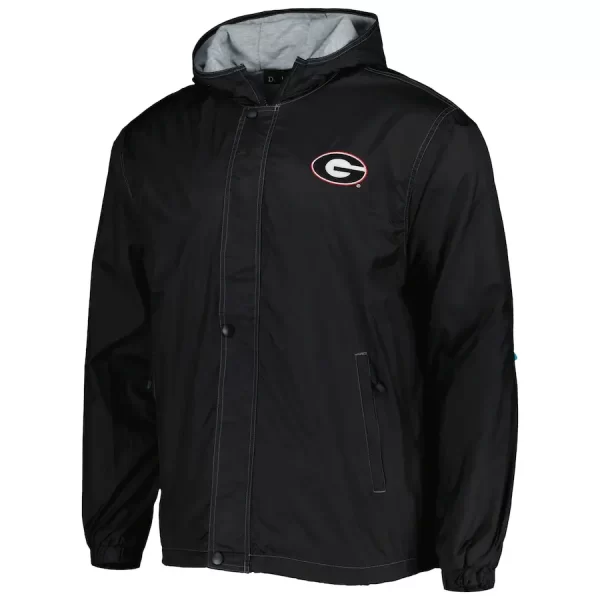 Men’s Georgia Bulldogs Black Anorak Hooded Jacket