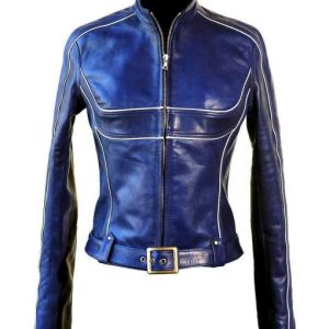 Once Upon A Time Emma Swan Blue Leather Jacket