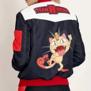 Pokémon Team Rocket Meowth Navy Bomber Jacket