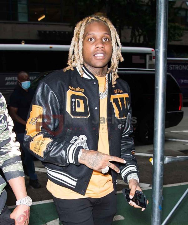 Rapper Lil Durk Varsity Black Jacket