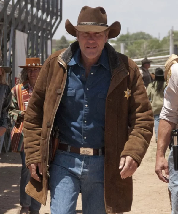 Robert Taylor Sheriff Longmire Suede Coat.