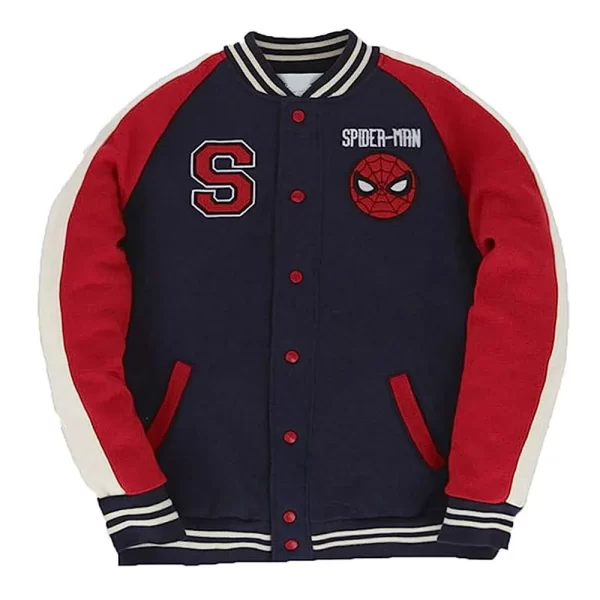 Spiderman Red and Navy Letterman Jacket