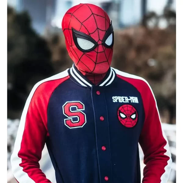 Spiderman Varsity Full-Snap Fleece Navy and Red Jacket