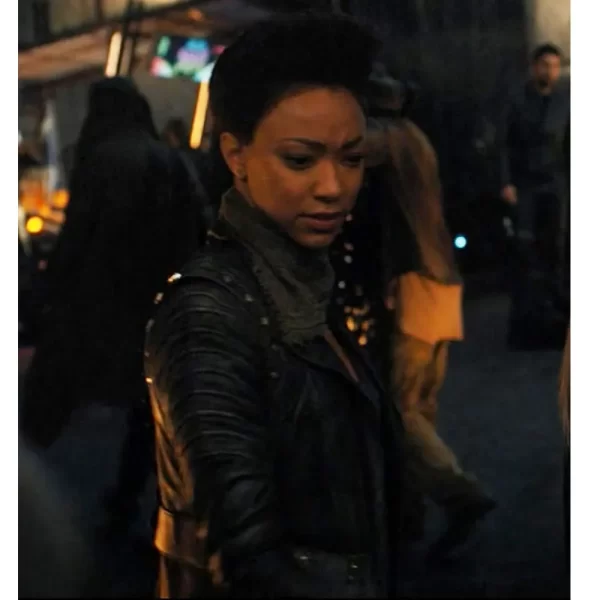 Star Trek Discovery Michael Burnham Black Studded Leather Jacket