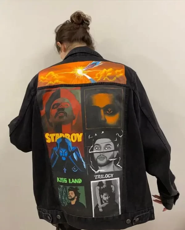 The Weeknd XO Starboy Music Album Hand Painted Denim Jacket